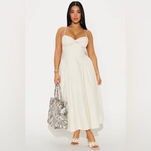 Fashion Nova Cream Maxi Dress